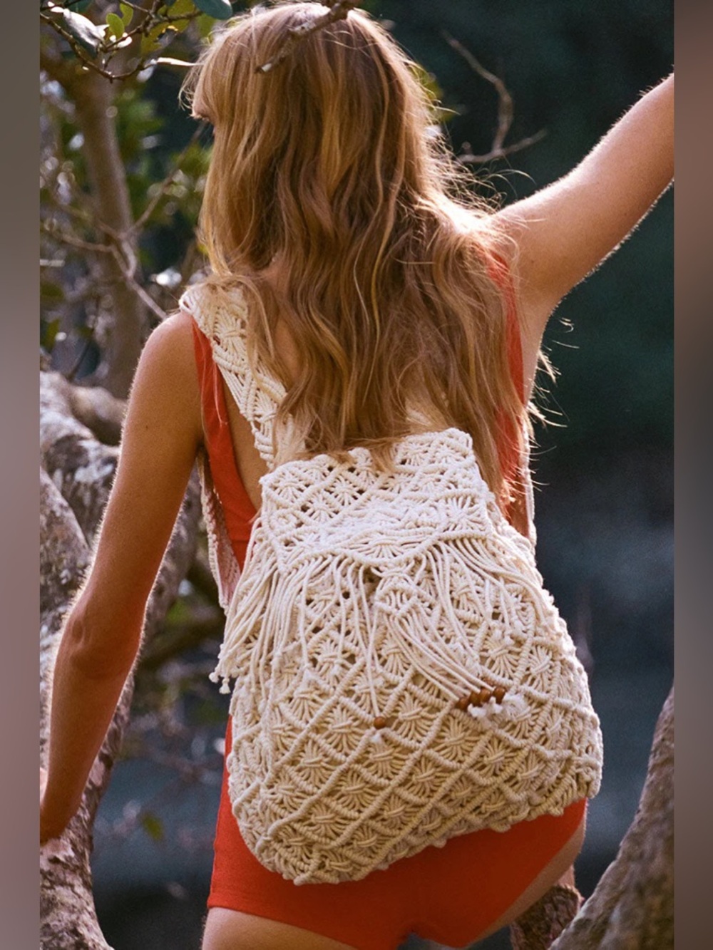 Spell seaside Macrame Boho Backpack